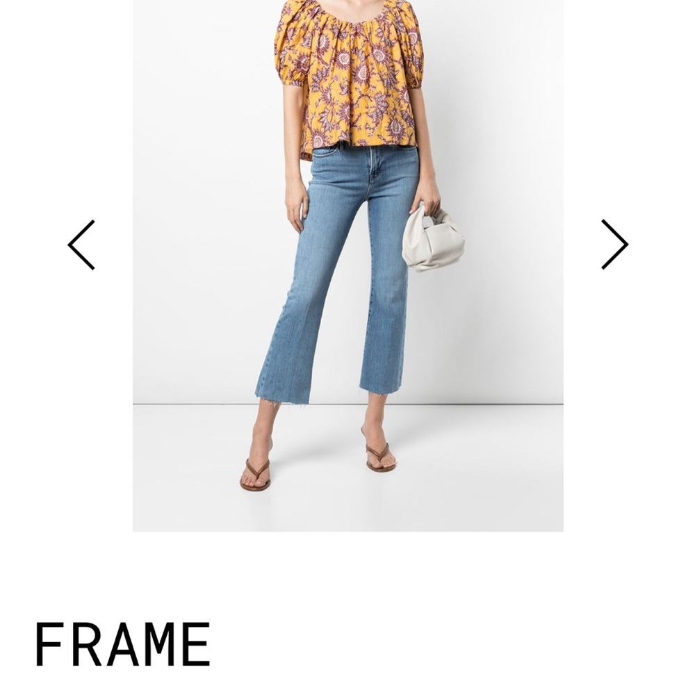 Frame Le Crop Mini Boot in Tide Pool Grind Size 26